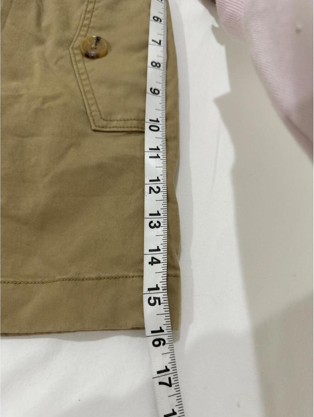 NWT Banana Republic Belted Authentic Chino Shorts Tan Khaki 16 - Picture 8 of 9
